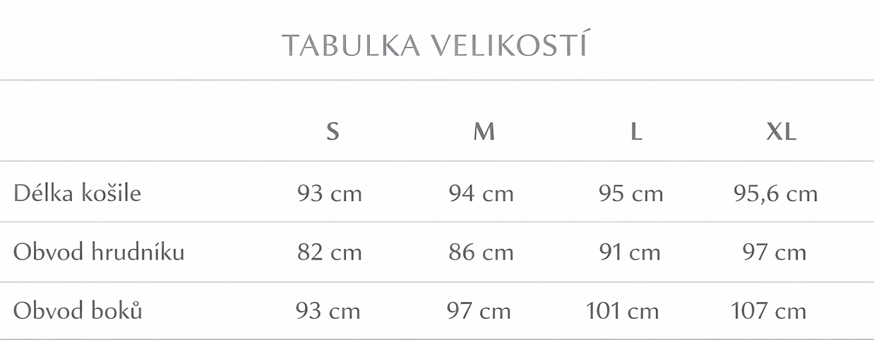 kojici nocni kosile 7449 tabulka velikosti